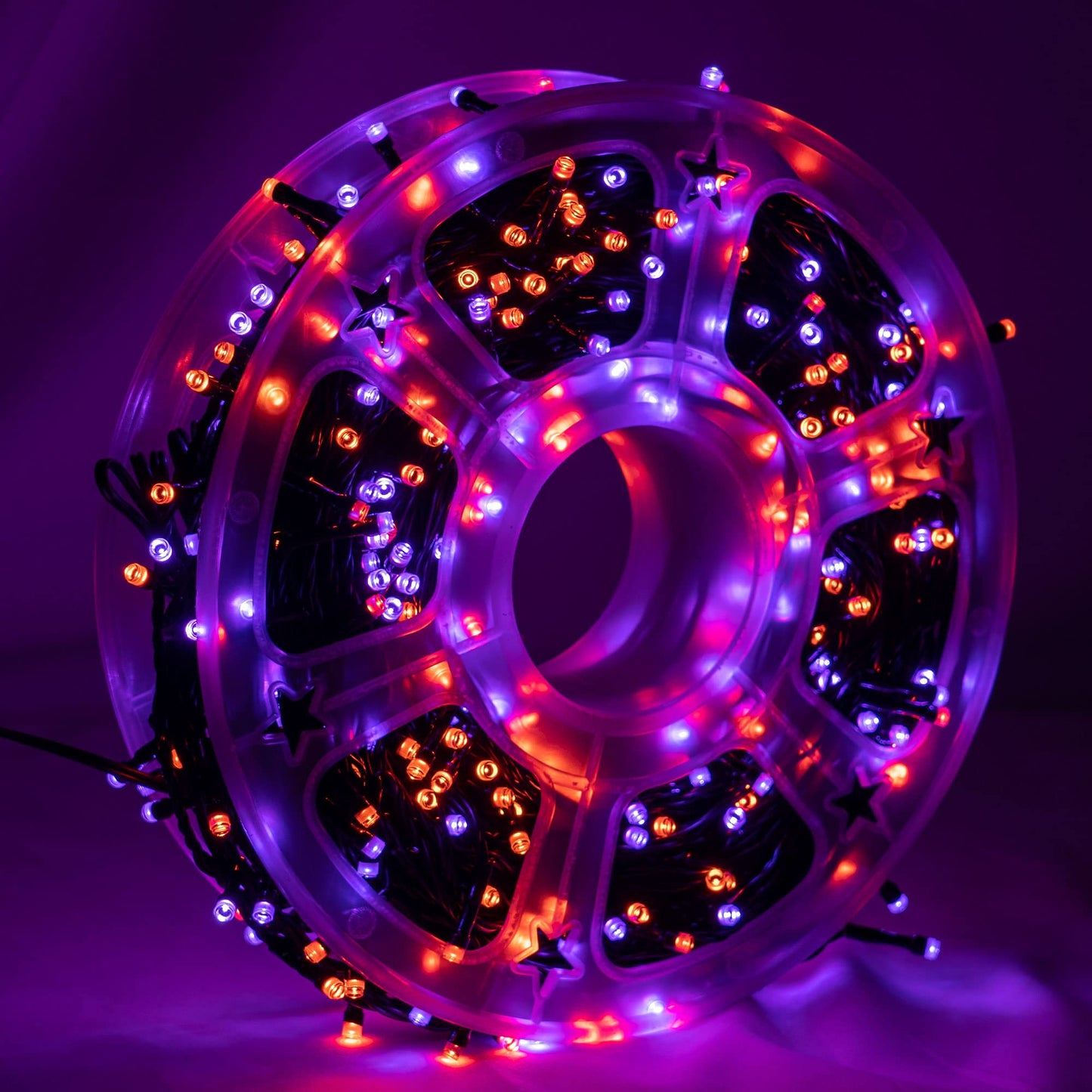 164FT 500 LED Halloween Lights, 8 Modes Waterproof Plug in String Lights for Halloween Indoor Outdoor Yard Party Wedding Garden Home Decorations (Purple & Orange)