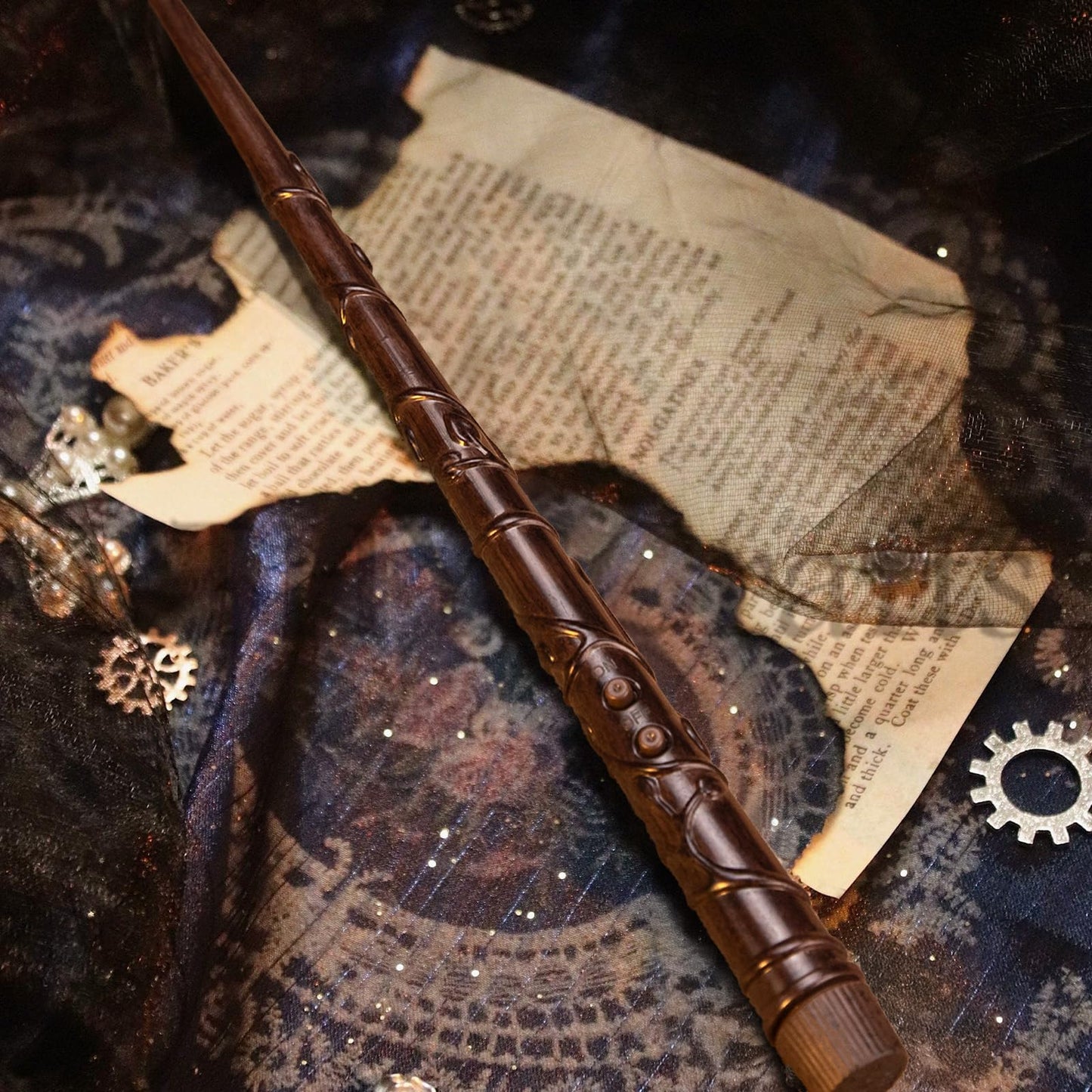 Halloween Decorations - Floating Candles with Wand - 12 Pcs Magic Flickering Warm Light Flameless Floating LED Candle Christmas Decor for Indoor Classroom Bedroom Party