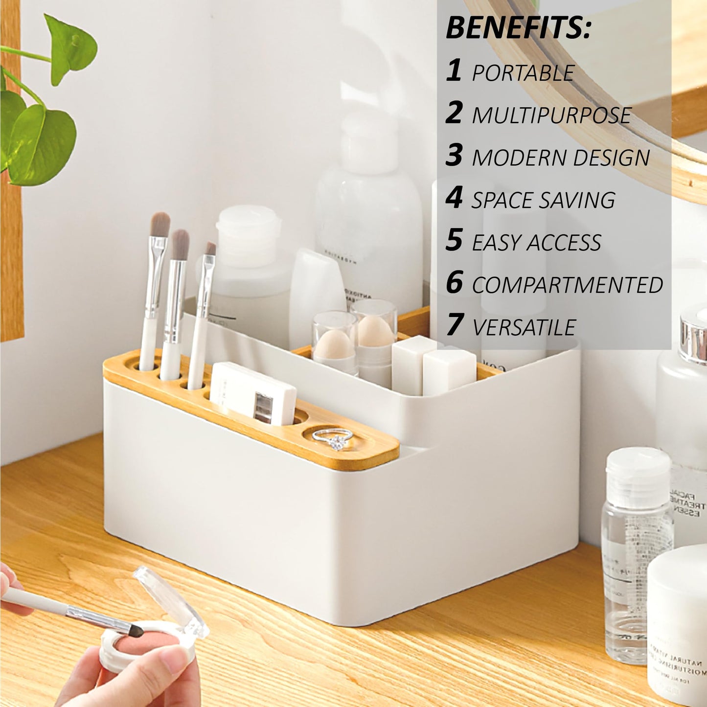 Desktop Storage Box - Small Table Organizer - Aesthetic Desk Organizer - Modern Pen Holder