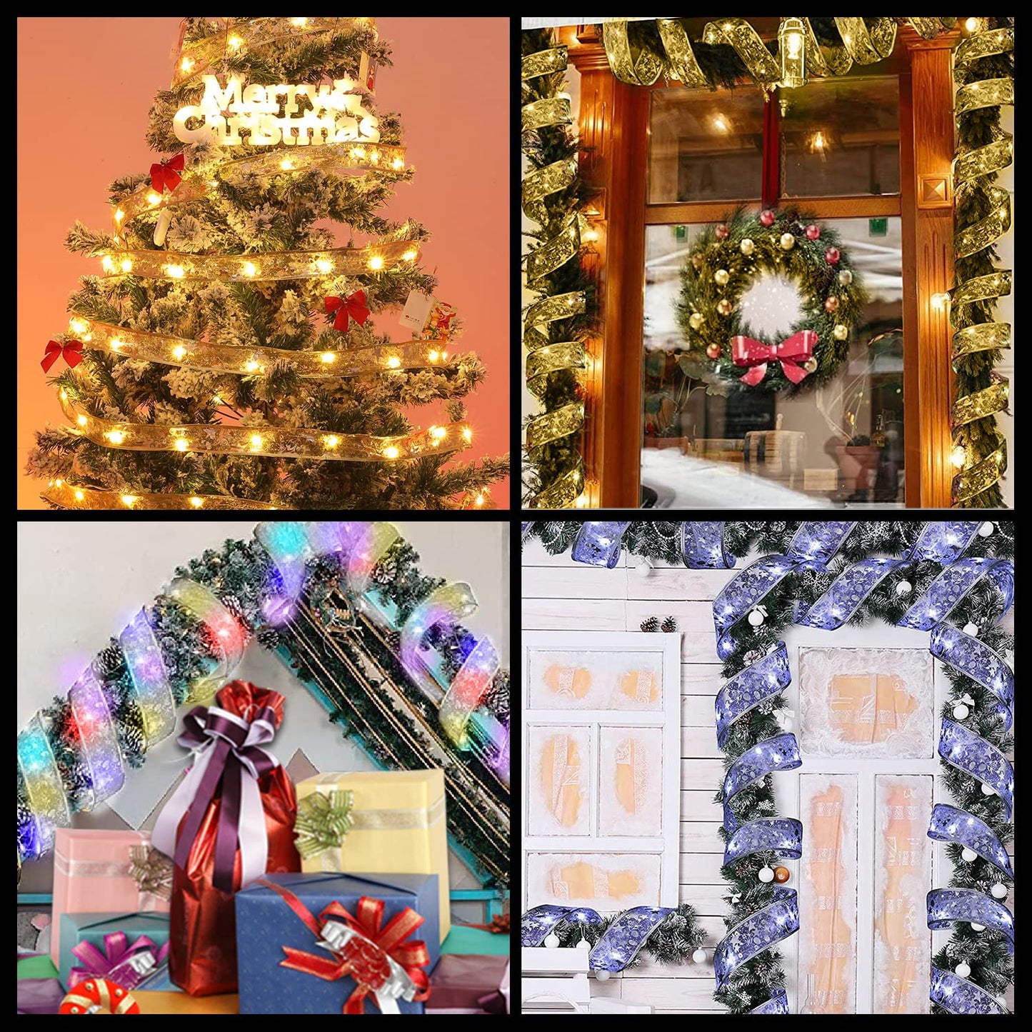 LED Ribbon Lights for Decorations - 32.8ft (2X16.4ft) 100 LED IP44 Waterproof Fairy Lights Battery Operated with Remote & Timer for Children's Day, Father's Day, Christmas, Party, Wedding