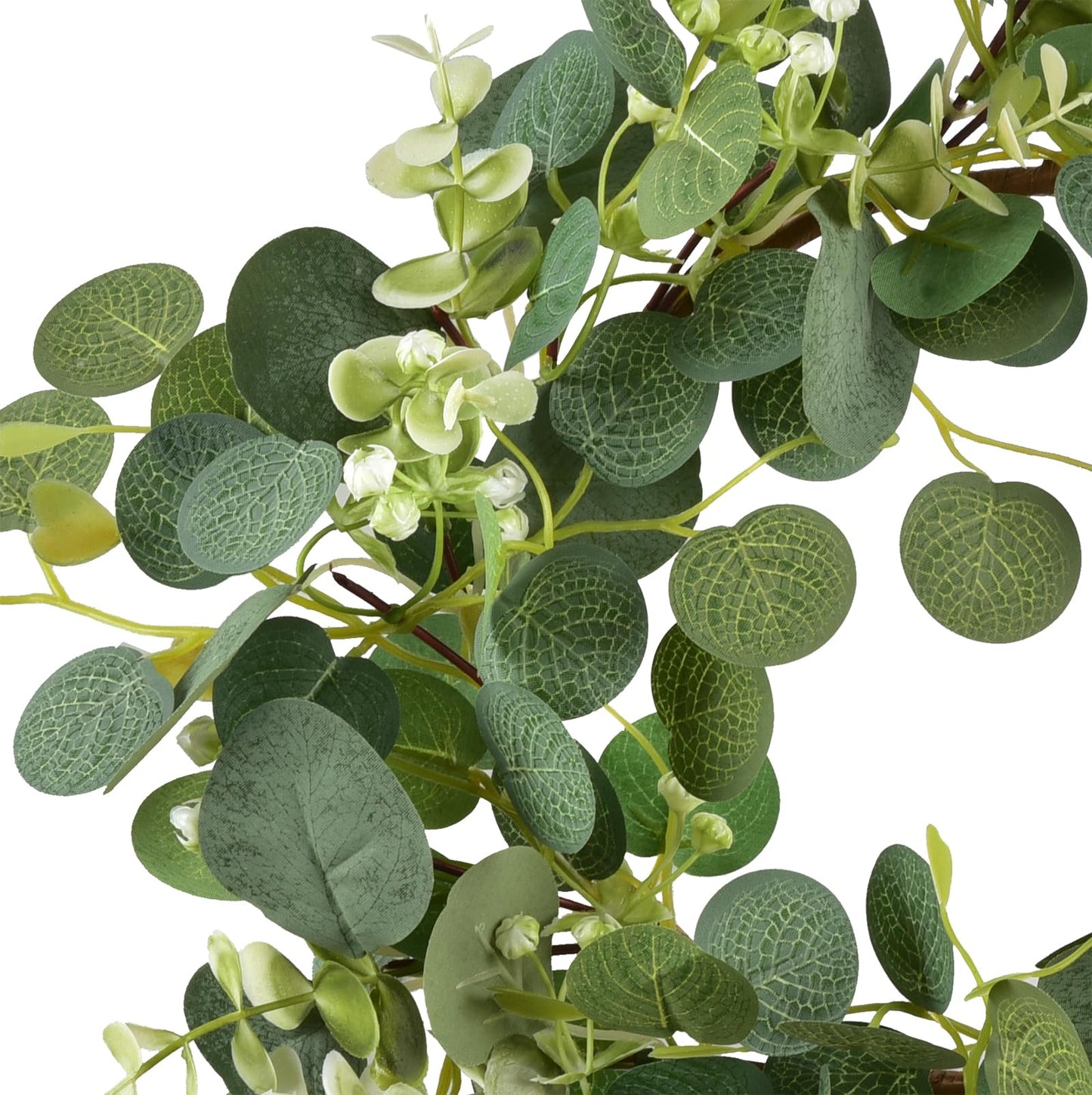 Green Eucalyptus Wreaths 12'' Artificial Spring Summer Eucalyptus Leaf Wreaths with Berries for Home Farmhouse Front Door Decor