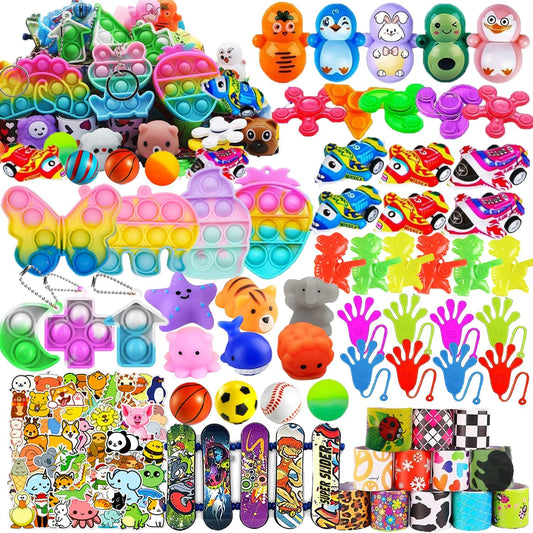117 Pack Party Favors Toy Assortment Bundle for Kids,Birthday Bag Fillers Stocking Stuffers,Carnival Prizes School Classroom Rewards Treasure Box Toys Pinata Stuffers Goodie Bags Bulk Toys