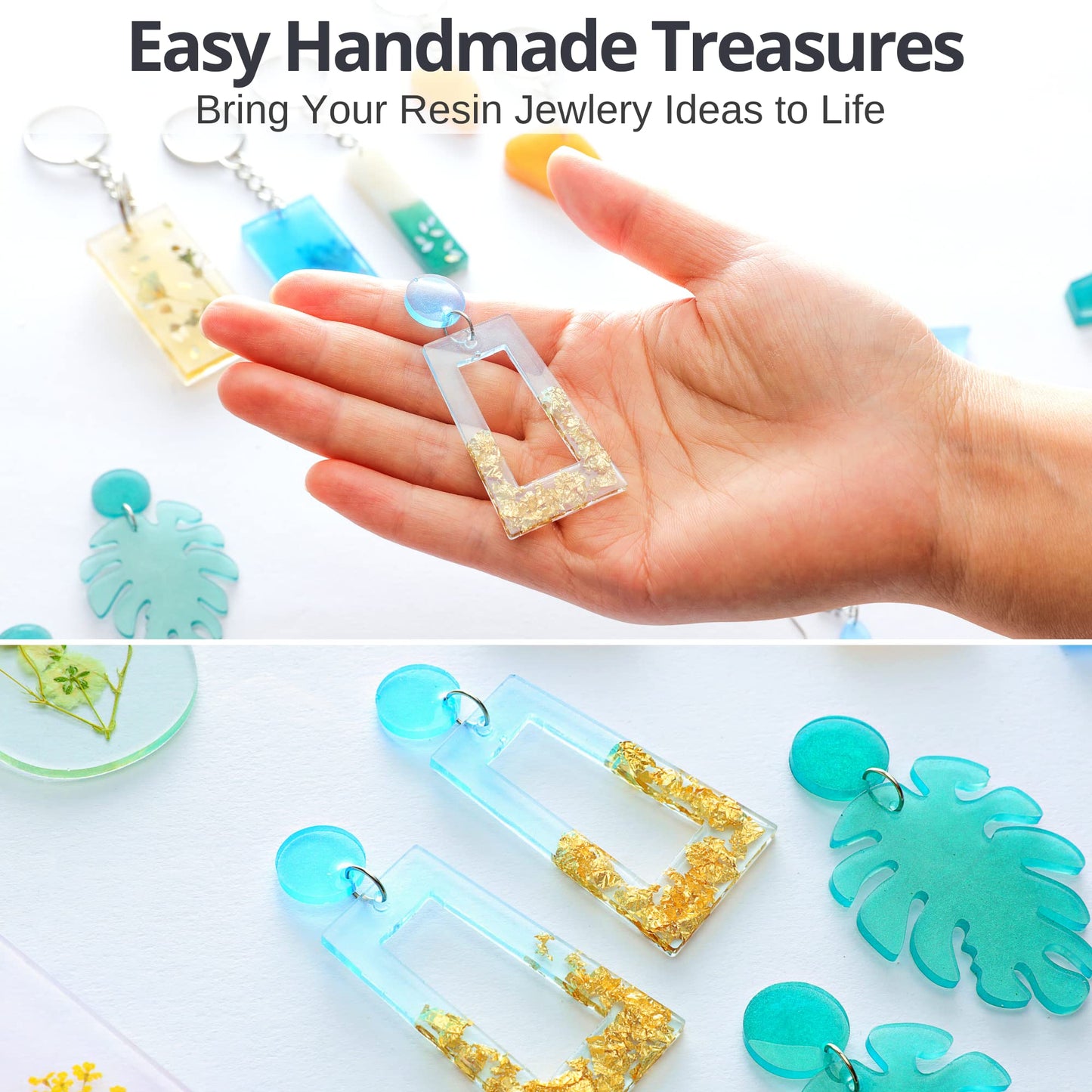 UV Resin Clear 200g – Upgraded Hard Type UV Glue – Rapid Cure Craft Resin Using UV Light – Casting and Coating for DIY Crafts, Jewelry, Keychains, Clear-Cast Parts