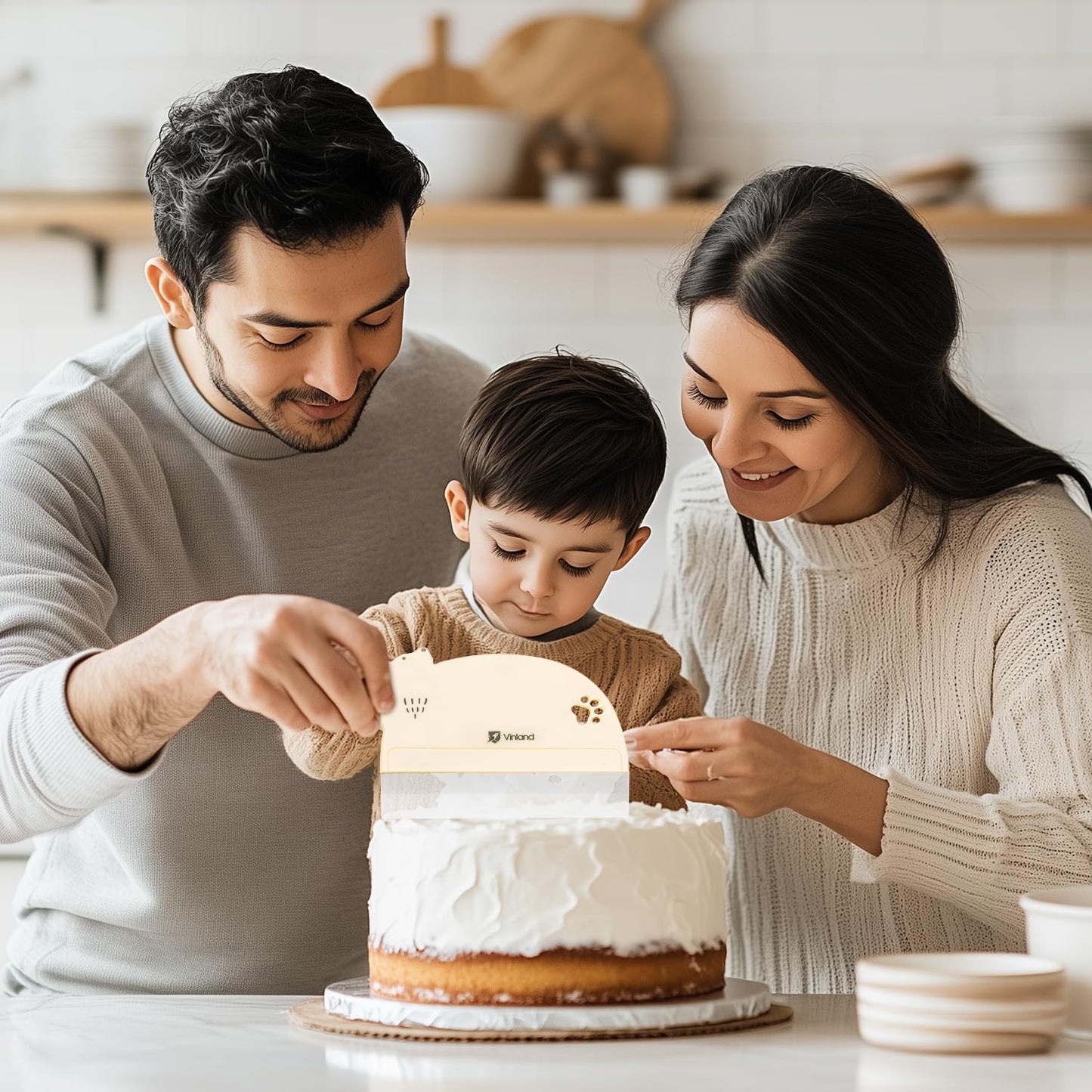 1 Pcs Food Grade Cake Scraper - cake decorating supplies -Transparent Flexible Plastic Cake Cream Smoother, Pastry Spatula for Bread & Cake Decorating (4 pcs Scrapers Included, Non-Installable)