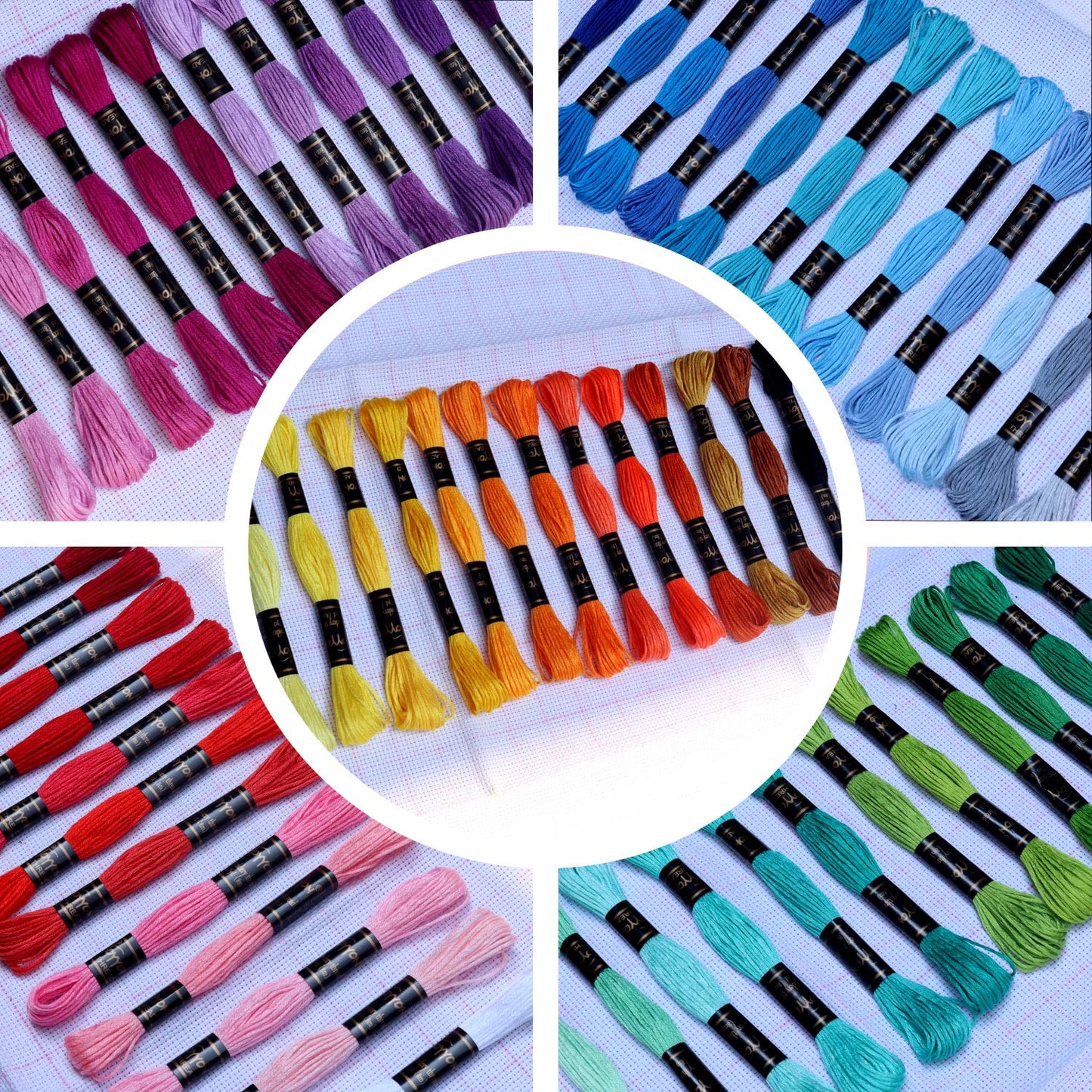 61 Rainbow Colors Embroidery Floss - Friendship Bracelet String - Embroidery Thread for Cross Stitch, Hand Embroidery, String Art