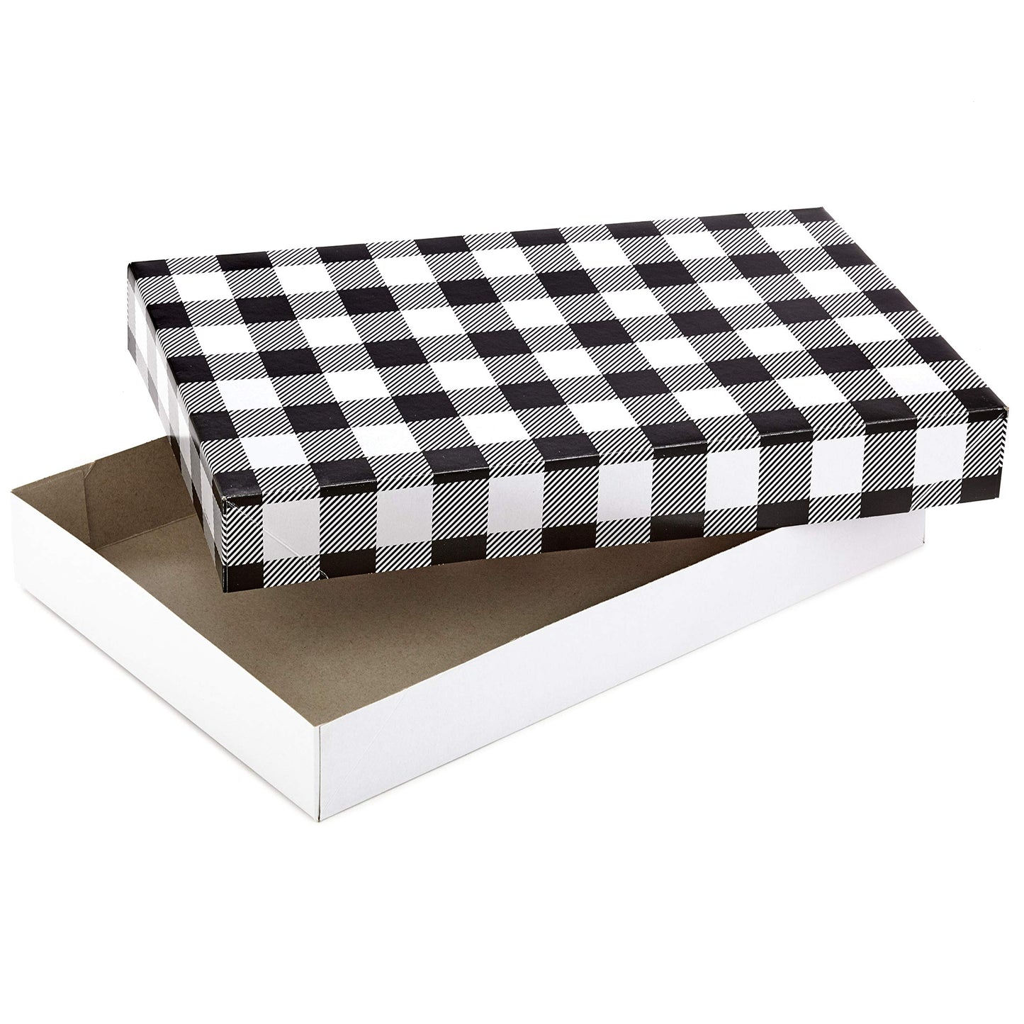 Medium Gift Boxes with Lids (12 Shirt Boxes, 3 Designs: Buffalo Check, Red Plaid, Green Tartan) for Christmas, Holiday Parties, Hostess Gifts, Father's Day
