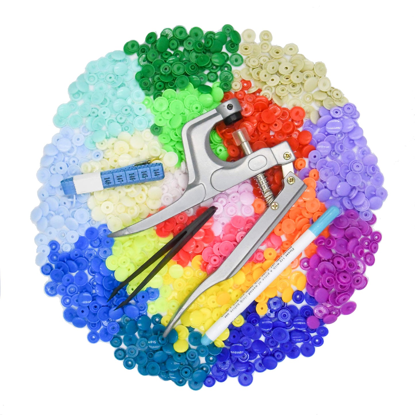 Snaps and Snap Pliers Set, 360 Sets T5 Plastic Buttons for Sewing and Crafting