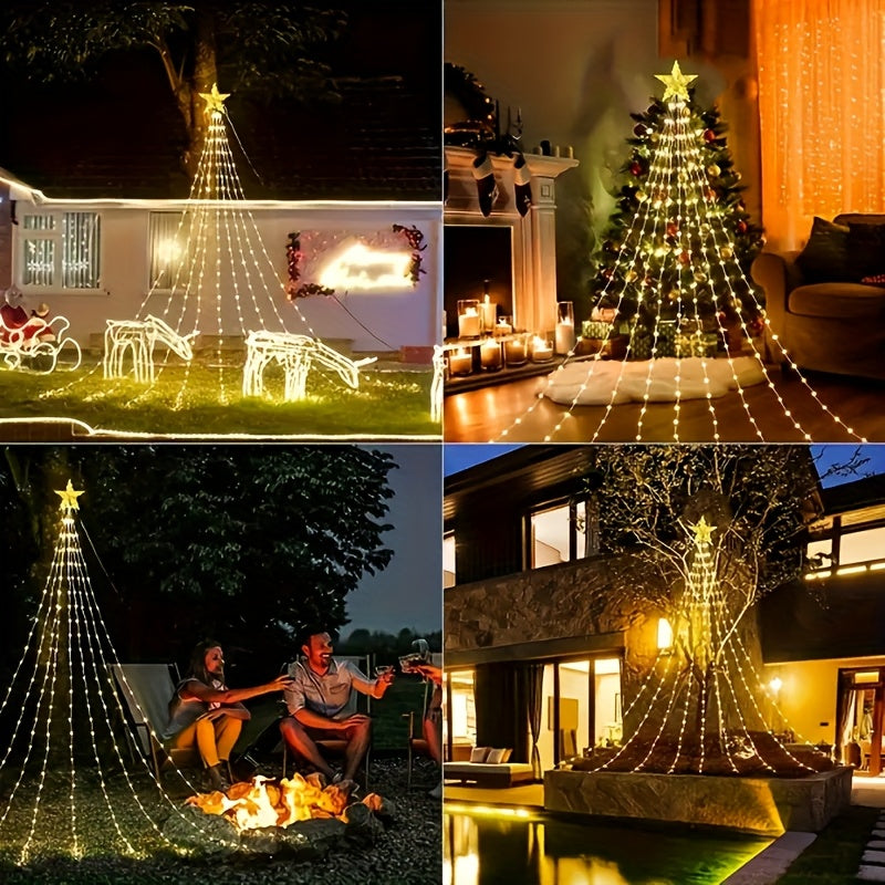 Decorative Lights String USB with 8 Different Waterfall Tree Lights
