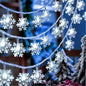 4.92 FT White LED Christmas Snowflake String Lights, Plastic Angel Theme Holiday Decor
