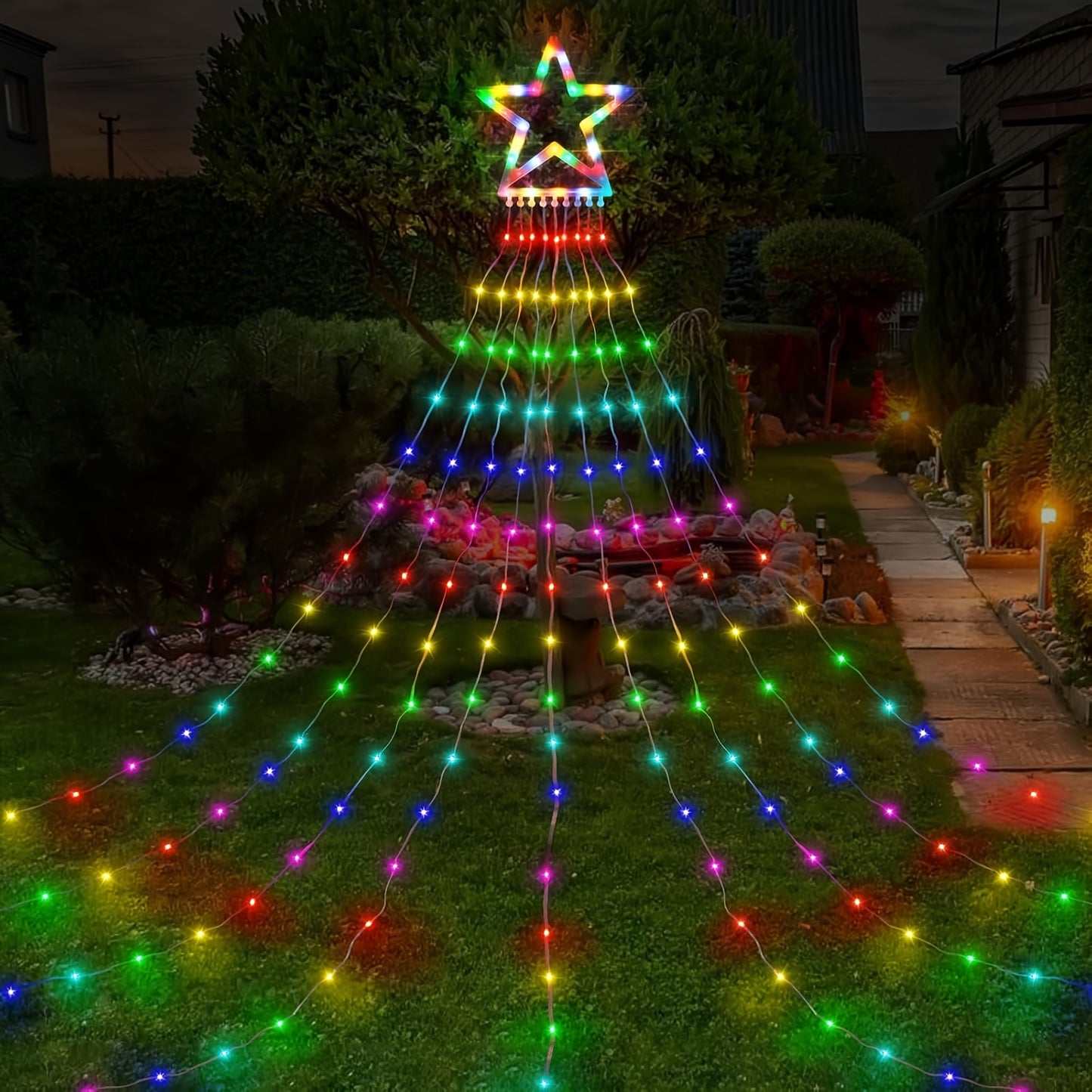 Decorative Lights String USB with 8 Different Waterfall Tree Lights