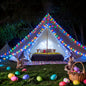 33ft 100 LED Solar String Lights 100 LED Outdoor Waterproof 8 Modes Fairy Lights (Multicolor)