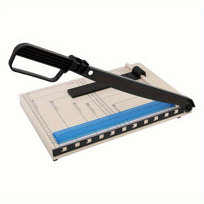 12" Manual Guillotine Paper Cutter with Safety Guard, 16 Sheet Capacity