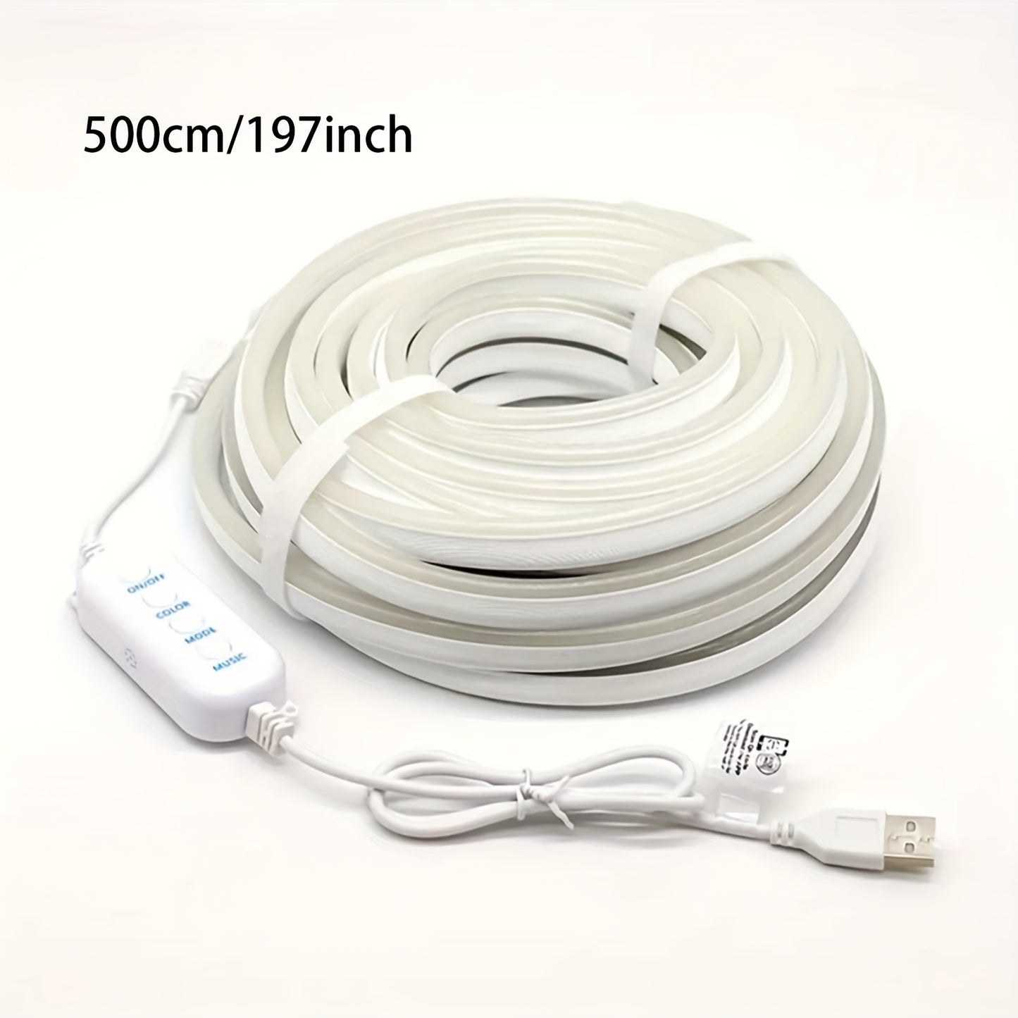 LED Neon Light 16.4 FT RGB with Remote Control 24V Controller Waterproof Flexible Neon Light