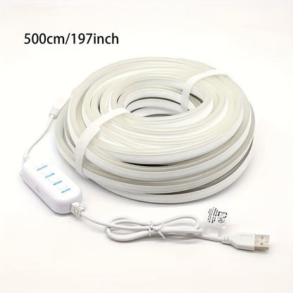 LED Neon Light 16.4 FT RGB with Remote Control 24V Controller Waterproof Flexible Neon Light