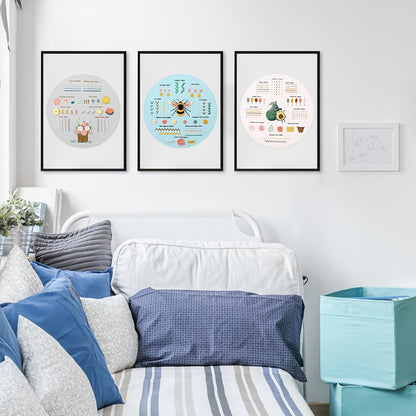 6 Sets Embroidery Starter Kits, Cross Stitch Set with Patterns Instructions
