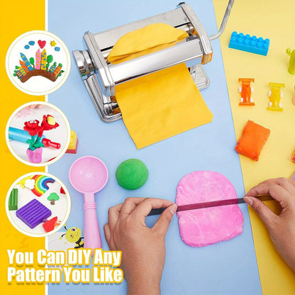 Polymer Clay Roller Machine with Polymer Clay Cutters, 5.91 Inch Wide 6mm Thickness Options