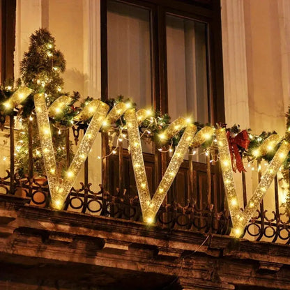 9.84 Foot Golden Christmas Ribbon Fairy Lights - Warm White LEDs