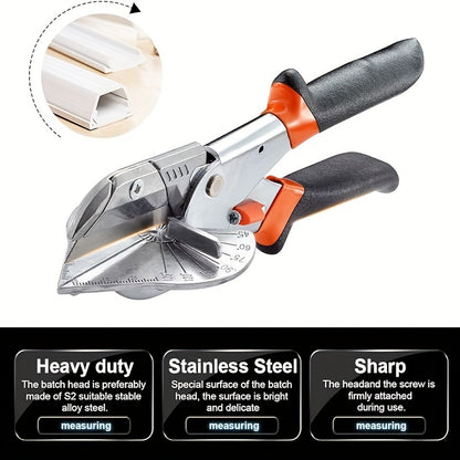 Versatile Miter Shear Cutter 45-135° Adjustable Steel with 10 Blades