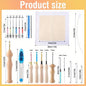 35pcs Punching Needle Tool Kit, Embroidery Supplies with Adjustable Punching Needle Embroidery Set