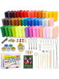 46 Colors Polymer Clay Modeling Clay DIY Starter Kits, Oven Baked Model Clay Non-Sticky with Sculpting Tools