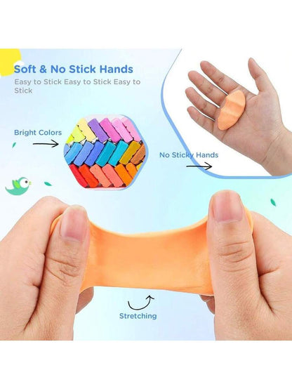 46 Colors Polymer Clay Modeling Clay DIY Starter Kits, Oven Baked Model Clay Non-Sticky with Sculpting Tools