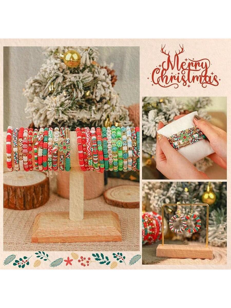 6000 Clay Beads Bracelet Making Kit, 24 Colors Flat Preppy Beads