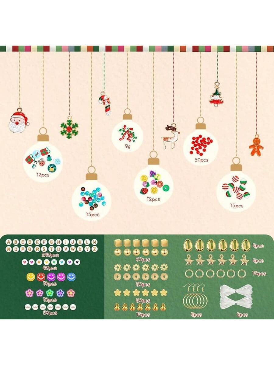 6000 Clay Beads Bracelet Making Kit, 24 Colors Flat Preppy Beads