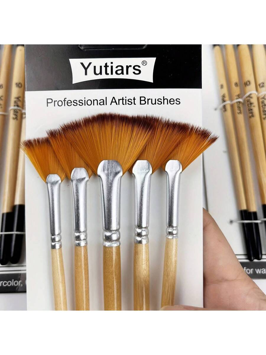Set Of 32 Painting Brushes, Artist Series Nylon Bristles