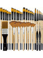Set Of 32 Painting Brushes, Artist Series Nylon Bristles
