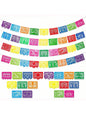 4packs Mexican Party Banners, 60Ft Carnival Plastic Paper Banner