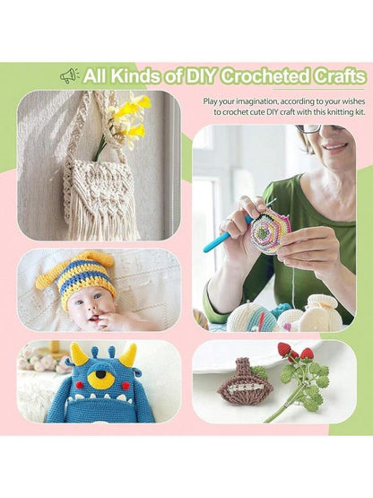 Crochet Hooks Kit With, 85-Piece, Ergonomic Crochet Needles Weave Yarn Kits Hand Knitting Art Tools Beginners And Experienced Crochet Lovers