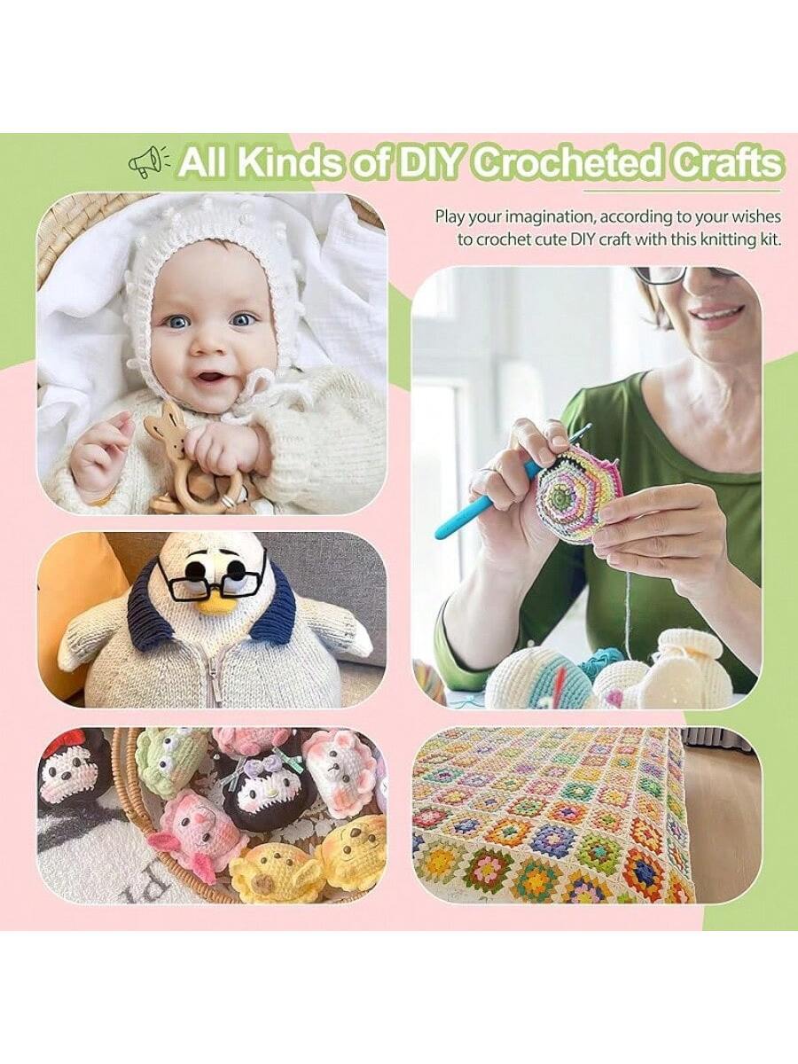 Crochet Hooks Kit With, 85-Piece, Ergonomic Crochet Needles Weave Yarn Kits Hand Knitting Art Tools Beginners And Experienced Crochet Lovers