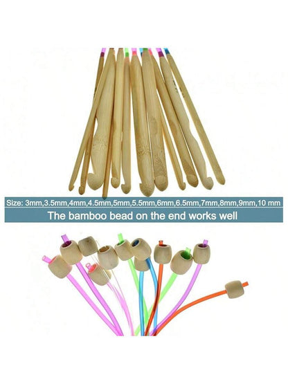 23-PCS Tunisian Crochet Hooks Set with Metal and Carbonized Afghan Needles