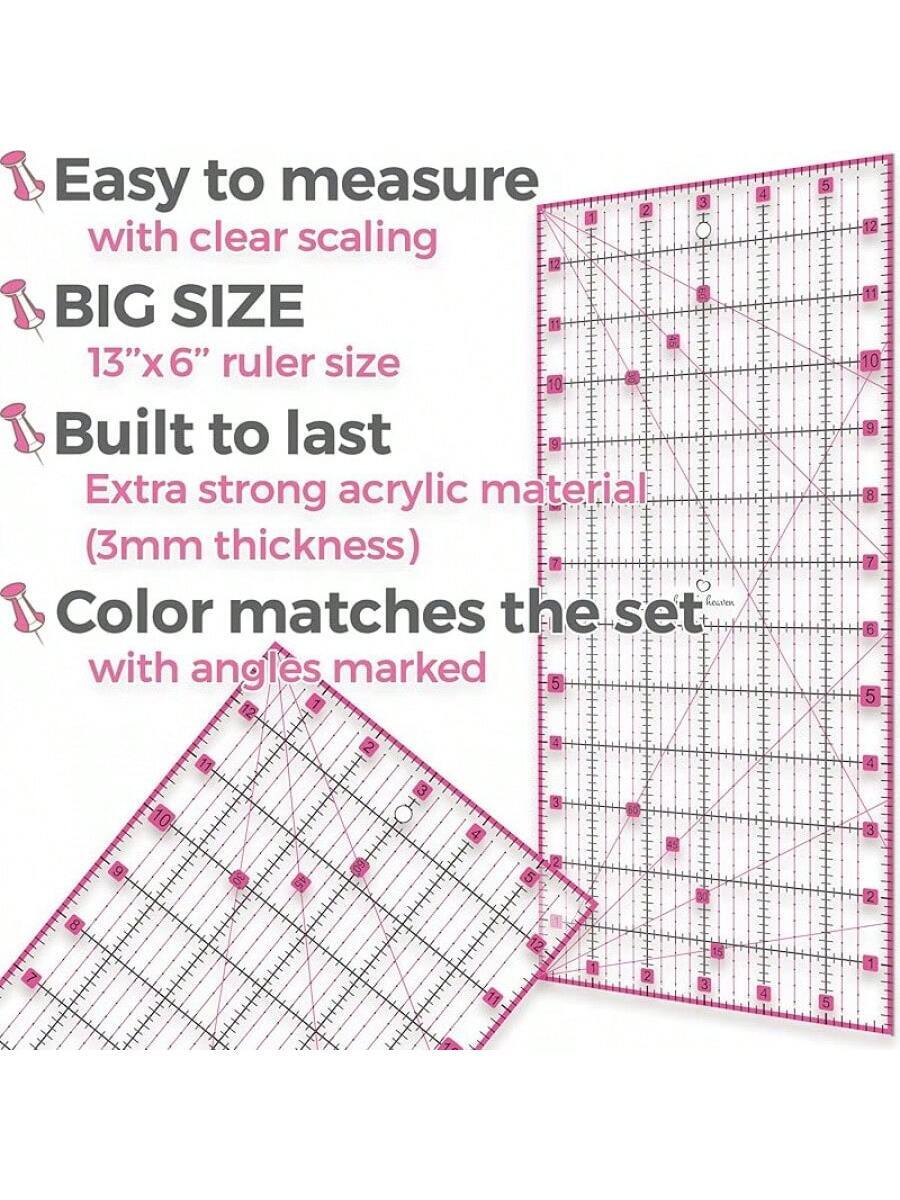 Rotary Cutter Set Turquoise Quilting Kit, A4 Cutting Mat with 45mm Fabric Cutter (Pink)