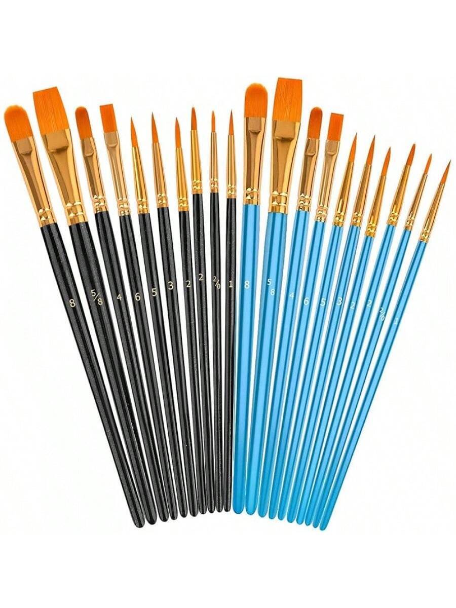 Acrylic Paint Brushes Set 20Pcs, Round Pointed Tip Artist Paintbrushes