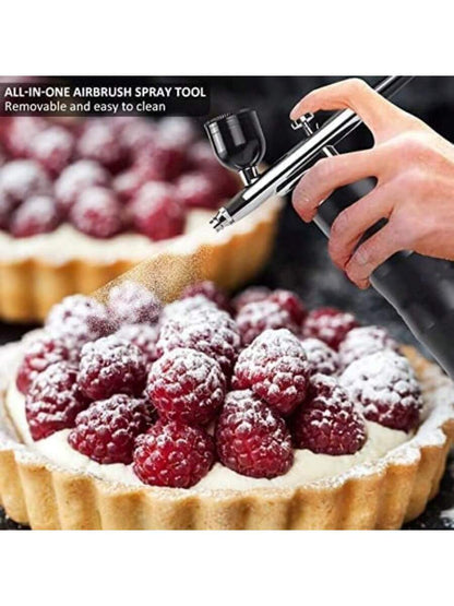 Airbrush Kit with Compressor, Digital Display, 3-Speed Adjustment, Rechargeable 900mAh Lithium Battery