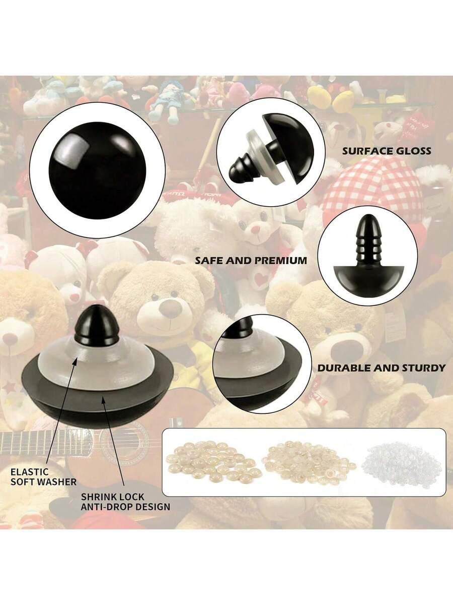 856PCS Safety Eyes and Noses for Amigurumi, Stuffed Crochet Eyes with Washers