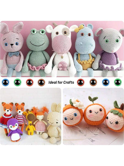 856PCS Safety Eyes and Noses for Amigurumi, Stuffed Crochet Eyes with Washers