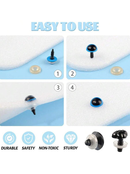 856PCS Safety Eyes and Noses for Amigurumi, Stuffed Crochet Eyes with Washers