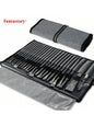 24pcs Paint Brush Set, Fuumuui Acrylic Paint Brushes Professional Artist Series