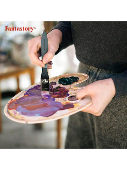 24pcs Paint Brush Set, Fuumuui Acrylic Paint Brushes Professional Artist Series