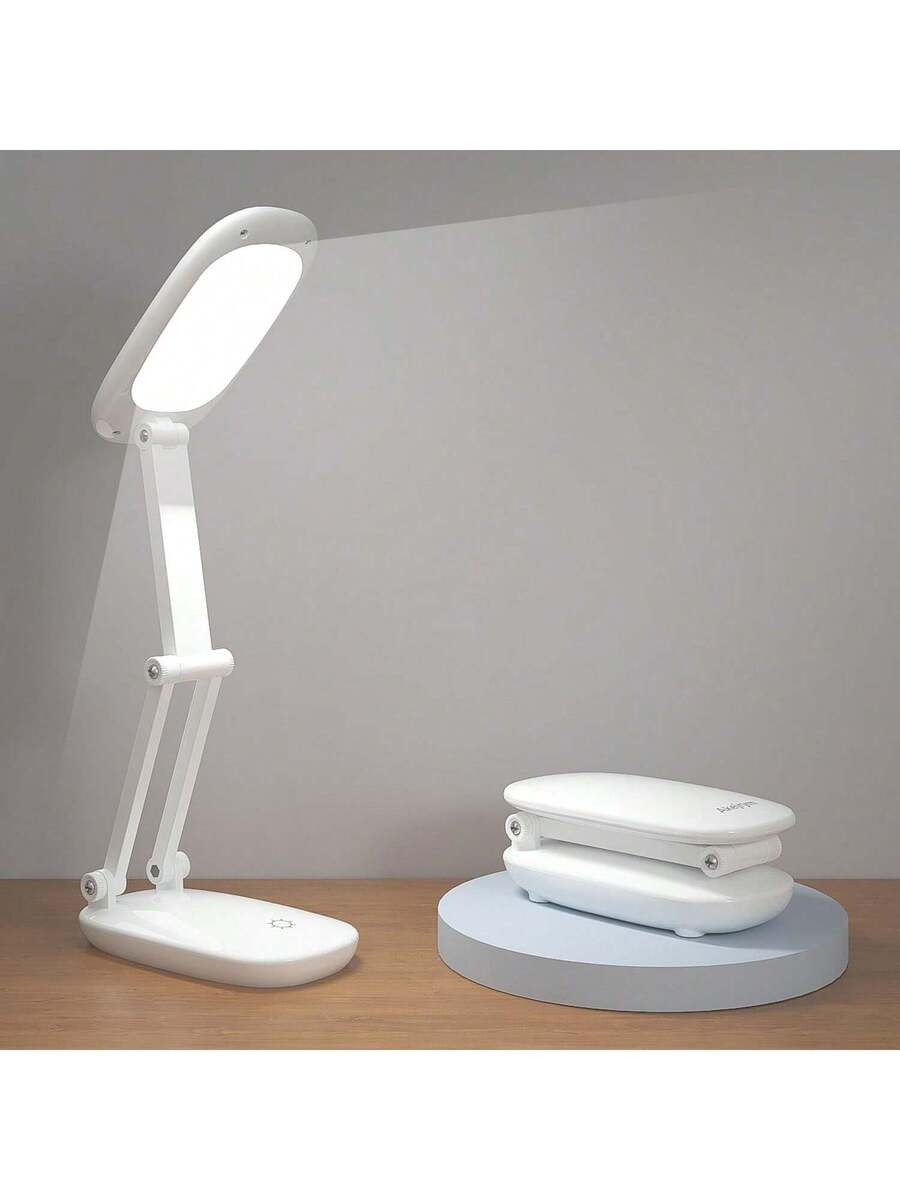 LED Desk Lamp, Battery Operated Rechargeable Foldable Portable Light