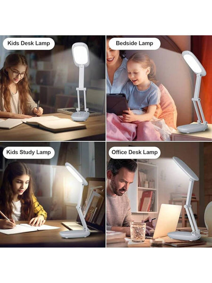 LED Desk Lamp, Battery Operated Rechargeable Foldable Portable Light