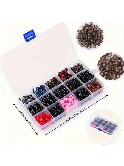 752 Pieces of Safety Eyes and Nose, Safety Eyes Suitable for Crochet DIY Plush Making Set with Washers