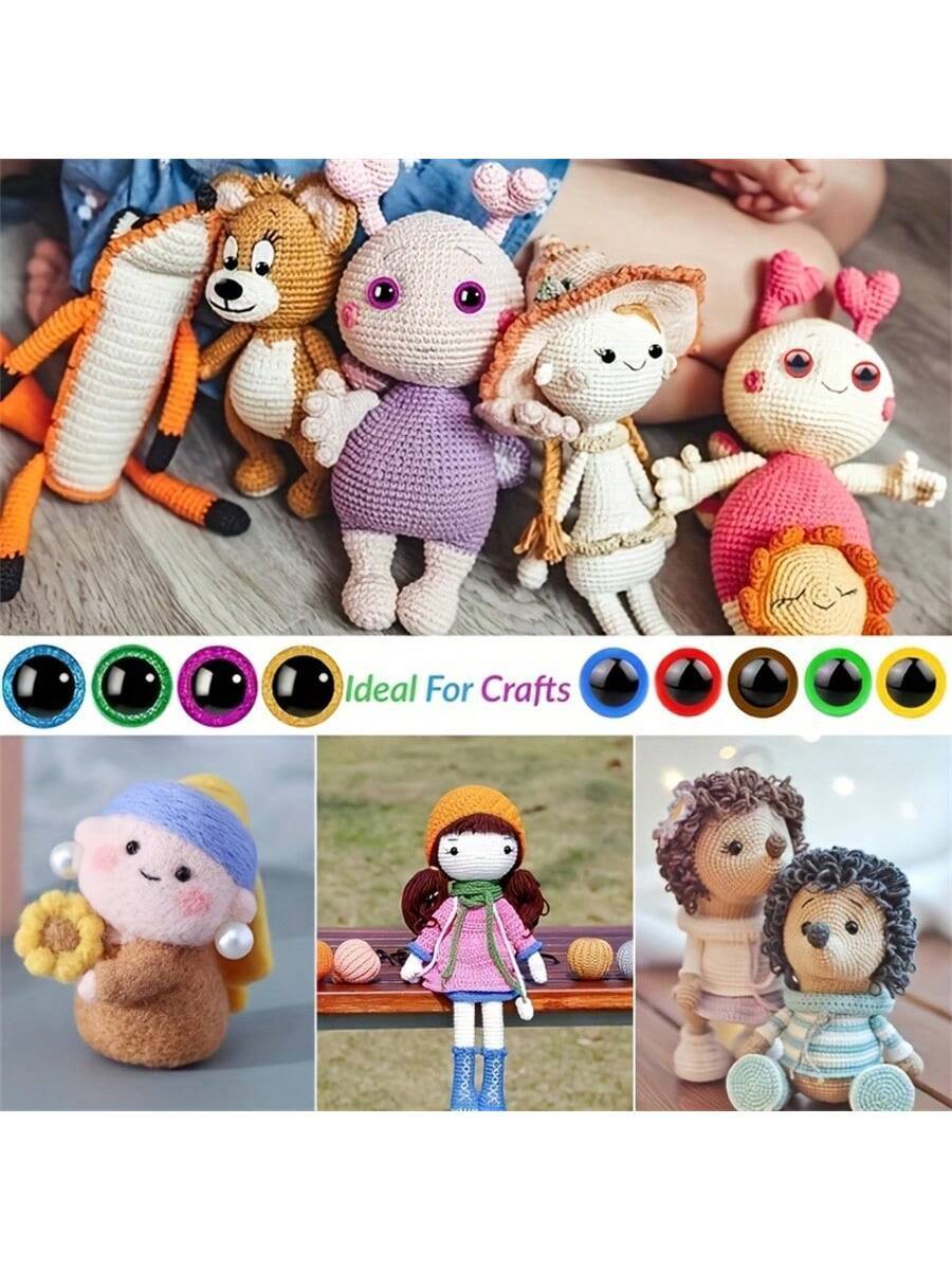752 Pieces of Safety Eyes and Nose, Safety Eyes Suitable for Crochet DIY Plush Making Set with Washers