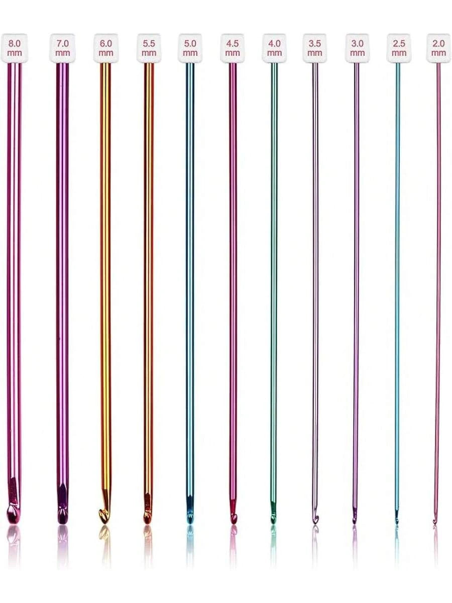 23-PCS Tunisian Crochet Hooks Set with Metal and Carbonized Afghan Needles