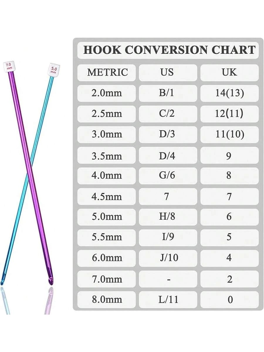 23-PCS Tunisian Crochet Hooks Set with Metal and Carbonized Afghan Needles