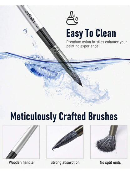 36pcs Paint Brush Set, Professional Paintbrushes with Paint Spatula