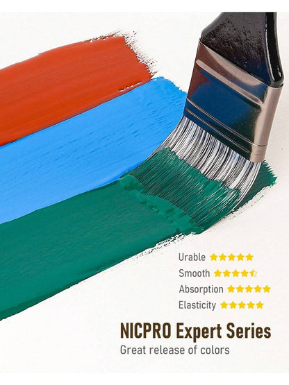 36pcs Paint Brush Set, Professional Paintbrushes with Paint Spatula