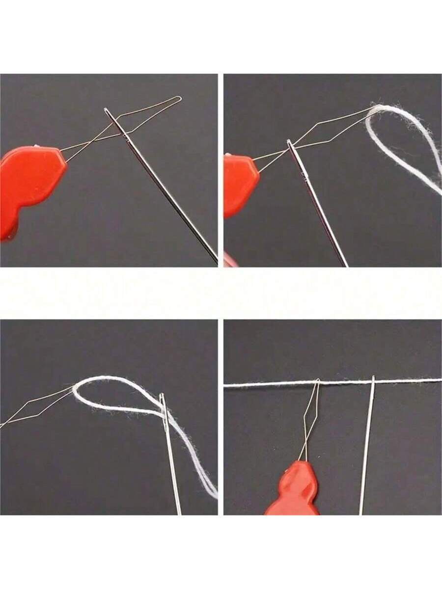 5pcs Plastic Needle Threaders, Hand/Machine Sewing Tool, Needle Threader Hand Machine Sewing Tool For Sewing Crafting, Knitting Craft, Quilting, DIY Art, Color Random-Halloween,Christmas,Fall,Winter, Supplies,